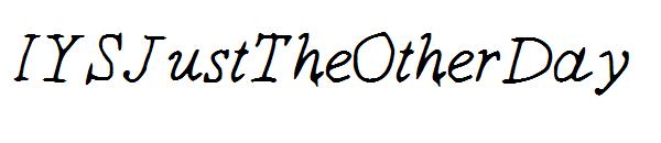 IYSJustTheOtherDay