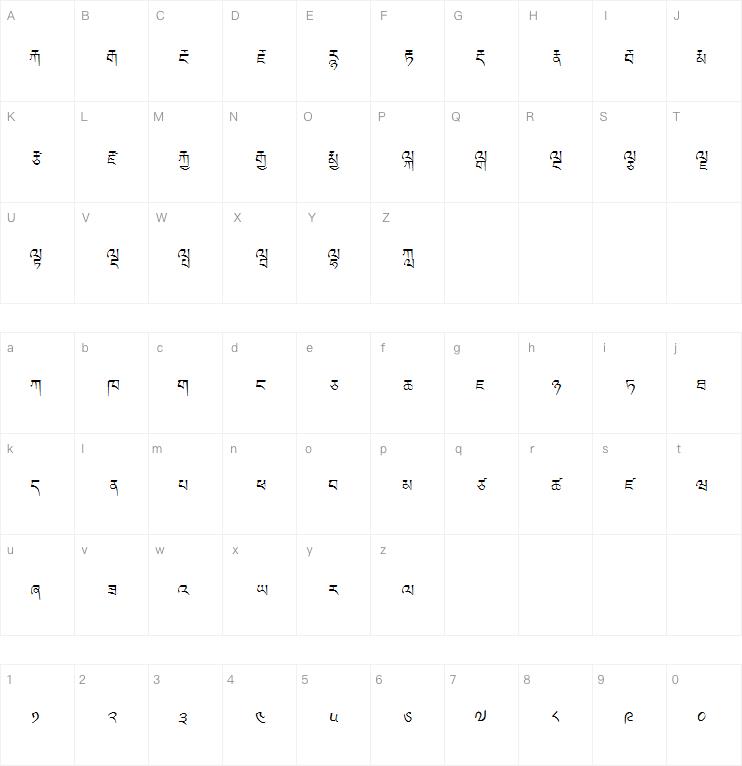 Tibetan Modern A字体