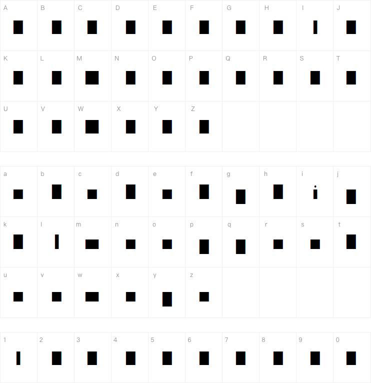 BPletterSquares字体