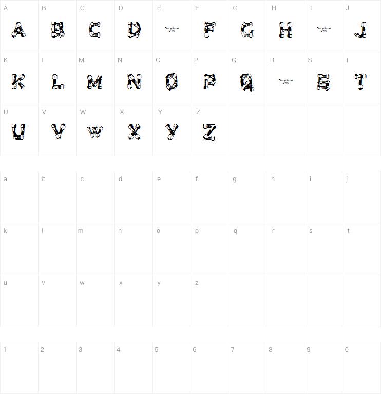 CF Bolt and Nuts字体