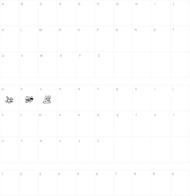 AEZ bunnies字体