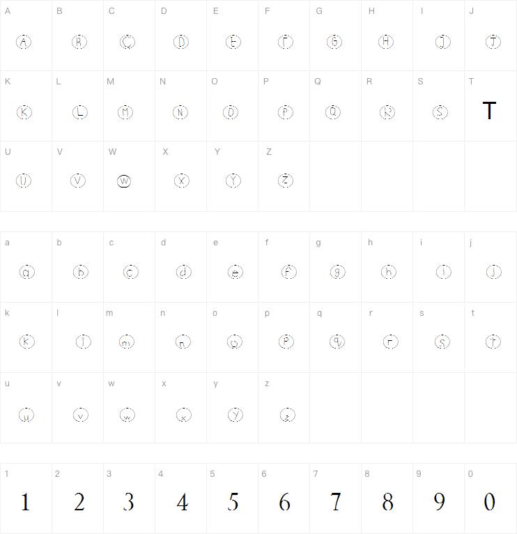 Circle The Letters字体