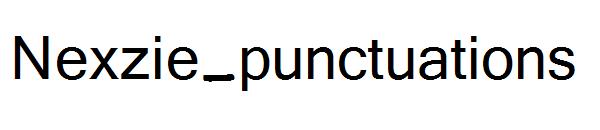 Nexzie字体_punctuations字体