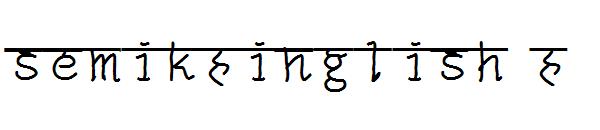 semikHinglish H字体