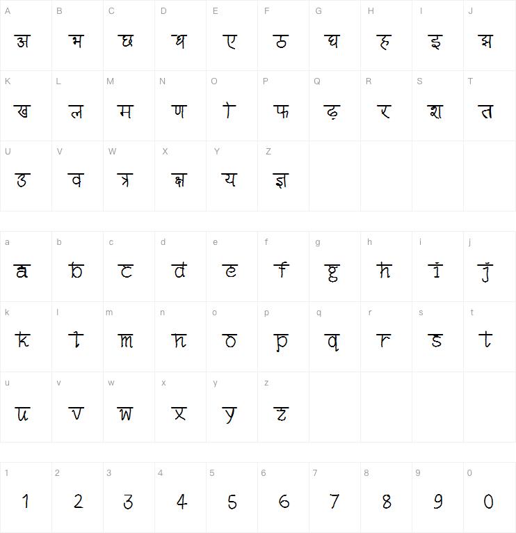 semikHinglish H字体