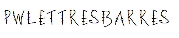 PWLettresbarres字体