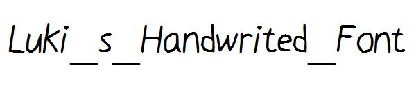 Luki_s_Handwrited_Font字体