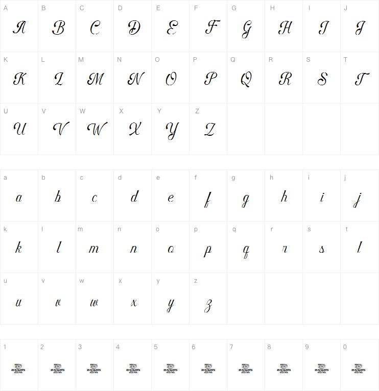 Falkosta script字体