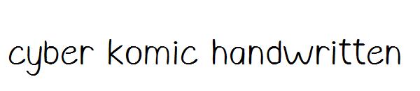 cyber komic handwritten