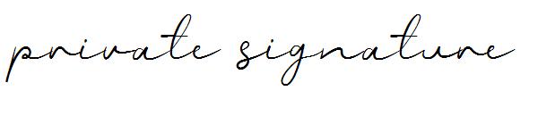 private signature