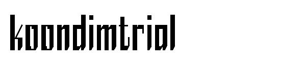 Koondimtrial字体