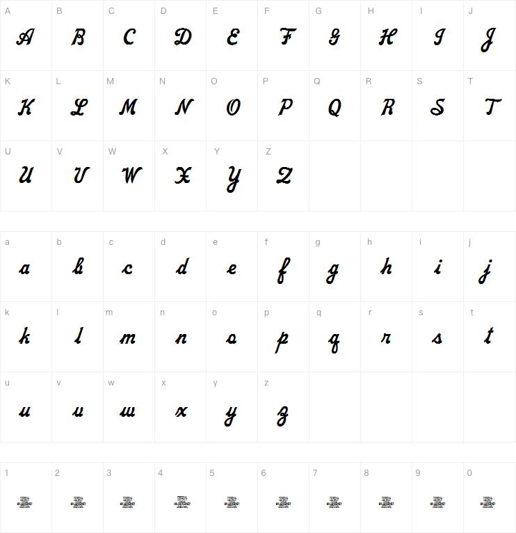 Kerney script字体