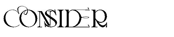 consider字体