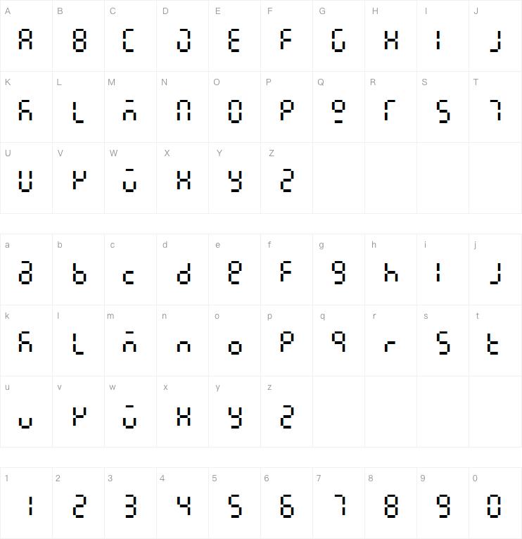 seven segmentiments字体