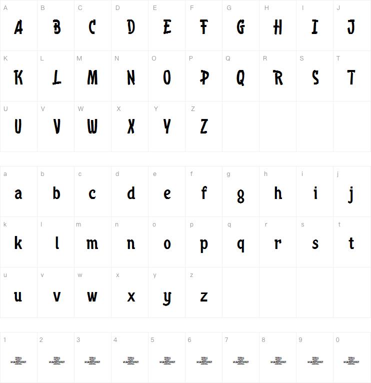 rusty forest字体