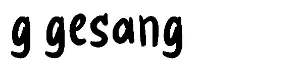 g gesang字体