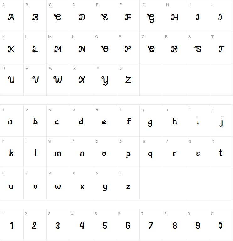 chunky queen字体