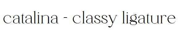 catalina - classy ligature字体