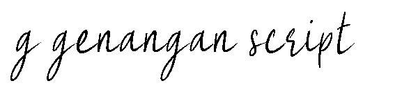 g genangan script字体