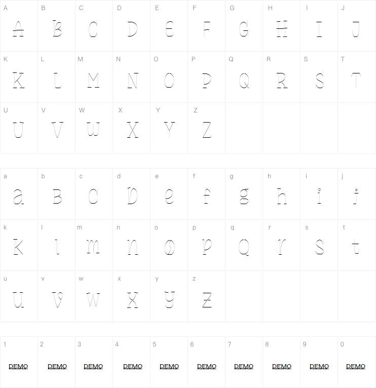 falsely secure single line字体