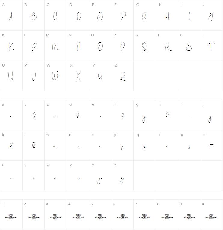 blue signature字体