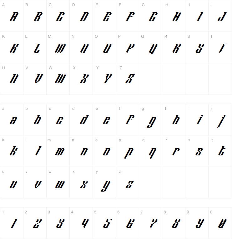 rockin pistons slanted字体