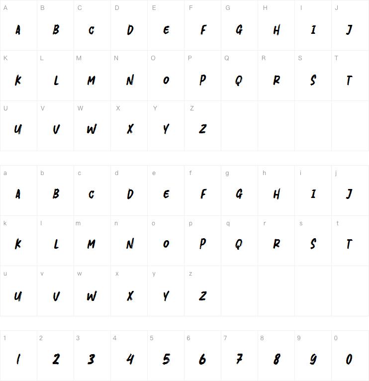 crushky brush字体