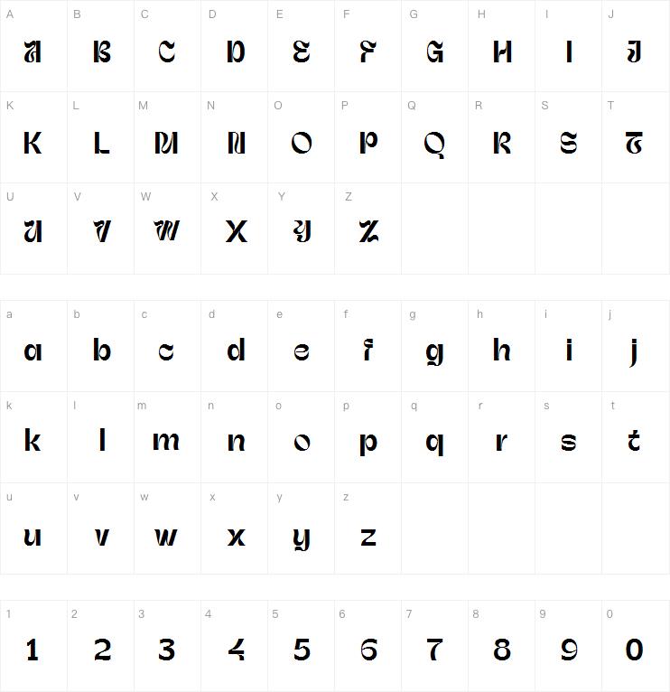 uertas字体