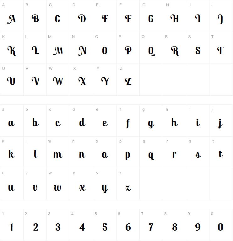 analisa字体