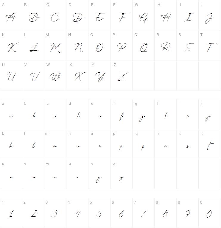 modelista signature字体