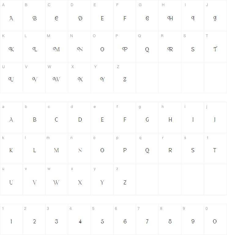 romantic serif字体