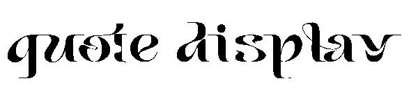 quote display字体