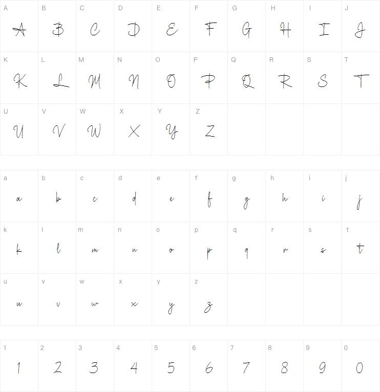 brigetha signature字体