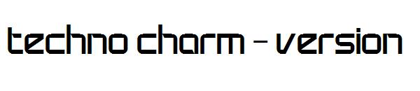 techno charm - version字体