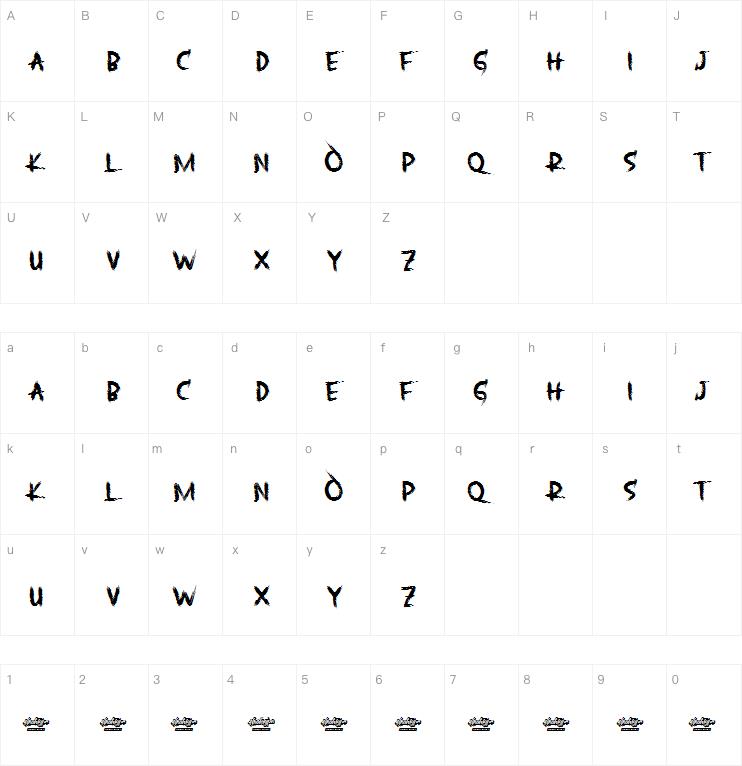 paranormal tricks字体