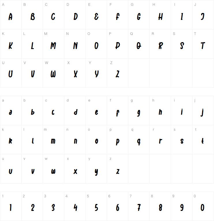 single flashing字体