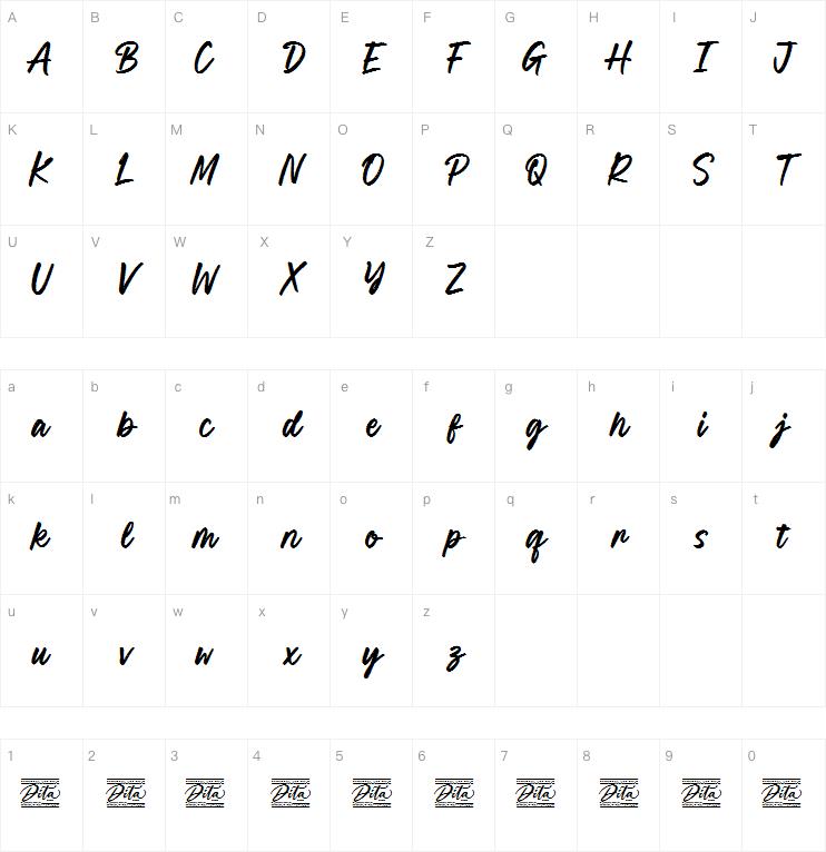 rolling brush字体