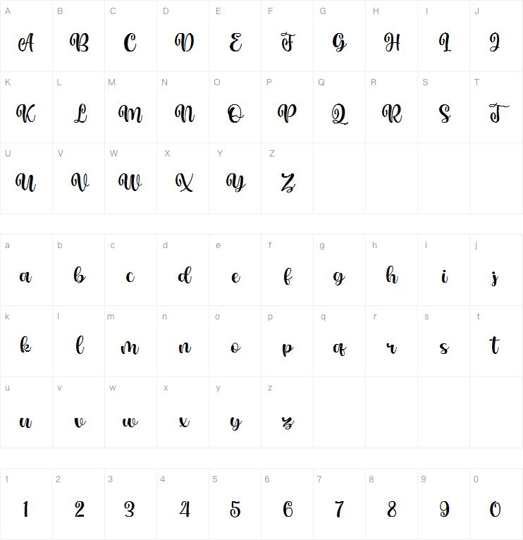 marlina garden字体