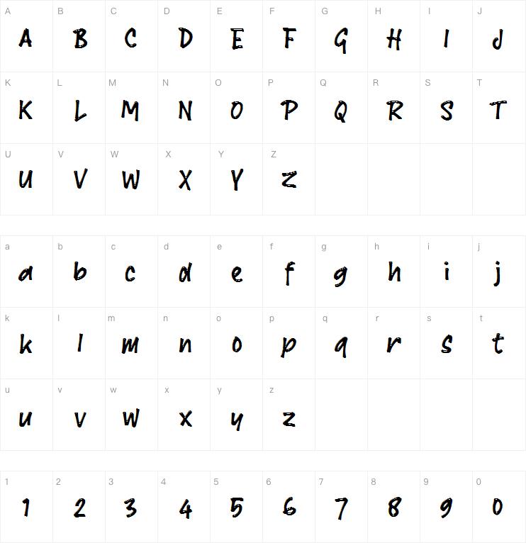 h hampir字体