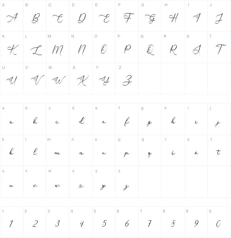 belgiana script字体