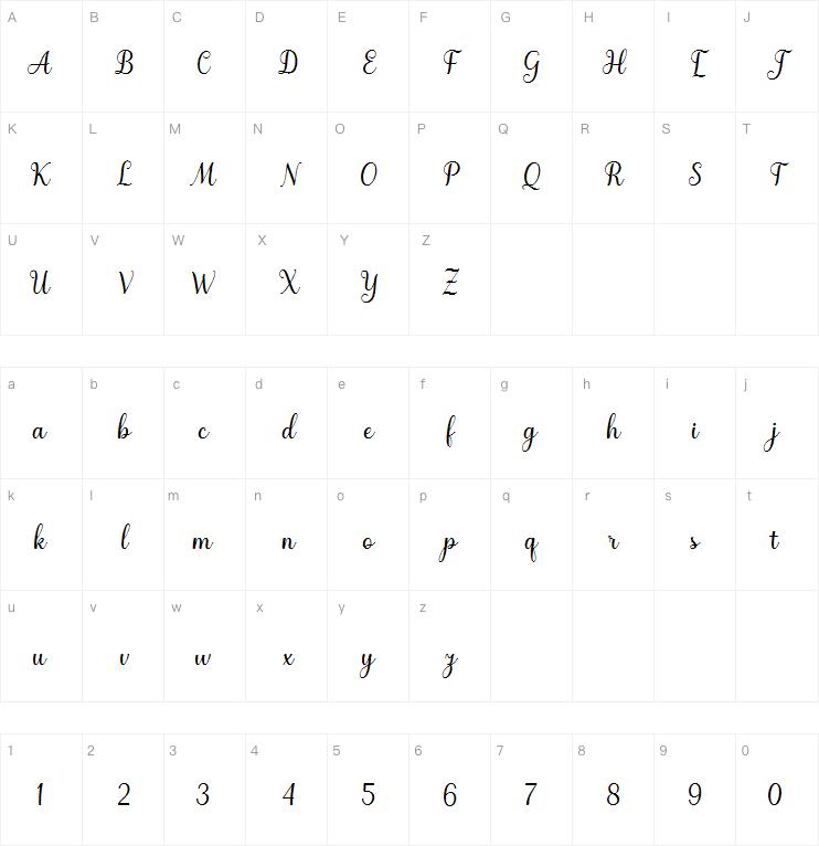 gladista script字体