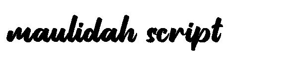 maulidah script字体