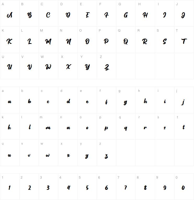 maulidah script字体