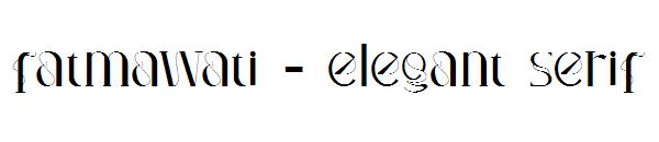 fatmawati - elegant serif字体