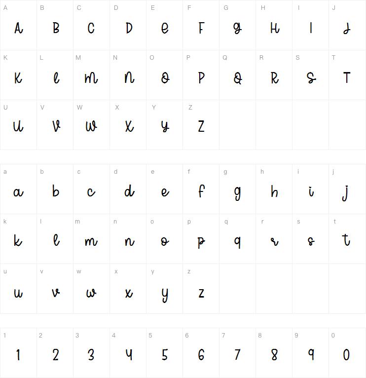 aloha march字体
