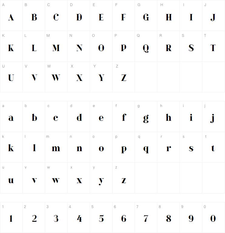 bagoni type字体