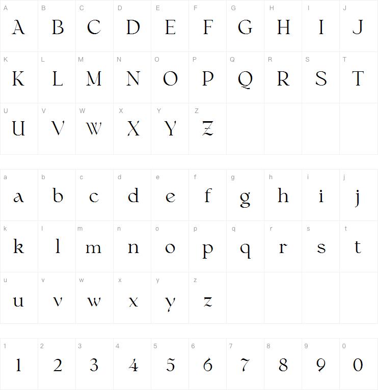 bellagia - variable字体