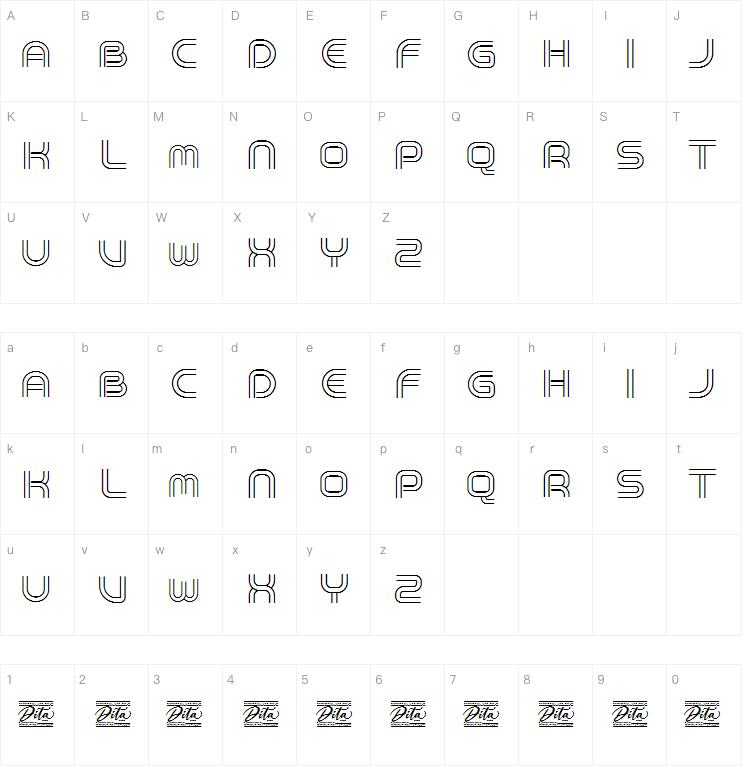 neon backlight字体