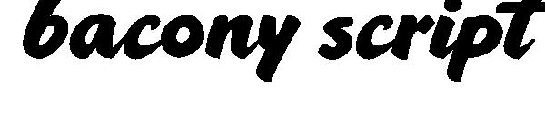 bacony script字体