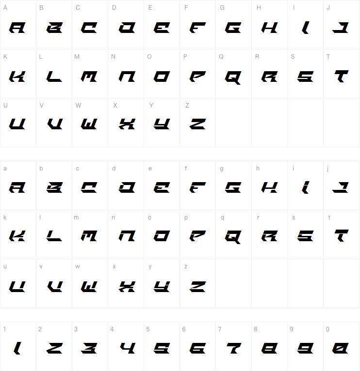 nighty racer字体